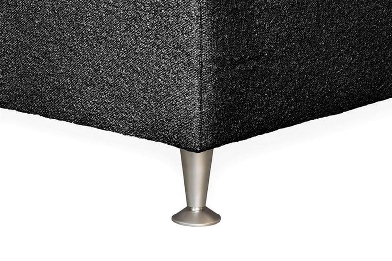Oslo Lyx Sängpaket Kontinentalsäng 120x200 cm Curved Sänggavel - Svart - Möbler - Sovrum - Sängar - Kontinentalsängar
