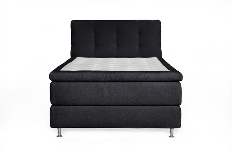 Oslo Lyx Sängpaket Kontinentalsäng 120x200 cm Knappar Sänggavel - Svart - Möbler - Sovrum - Sängar - Kontinentalsängar