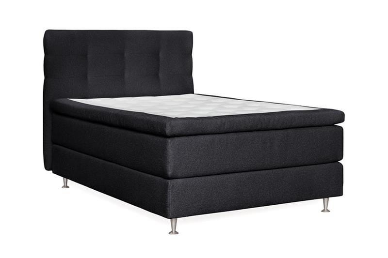 Oslo Lyx Sängpaket Kontinentalsäng 120x200 cm Knappar Sänggavel - Svart - Möbler - Sovrum - Sängar - Kontinentalsängar