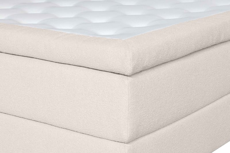 Oslo Lyx Sängpaket Kontinentalsäng 140x200 cm Curved Sänggavel - Ljusbeige - Möbler - Sovrum - Sängar - Kontinentalsängar