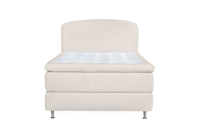 Oslo Lyx Sängpaket Kontinentalsäng 140x200 cm Curved Sänggavel - Ljusbeige - Möbler - Sovrum - Sängar - Kontinentalsängar