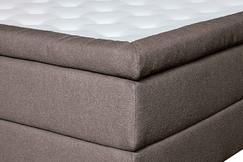 Oslo Lyx Sängpaket Kontinentalsäng 140x200 cm Curved Sänggavel - Ljusbrun - Möbler - Sovrum - Sängar - Kontinentalsängar