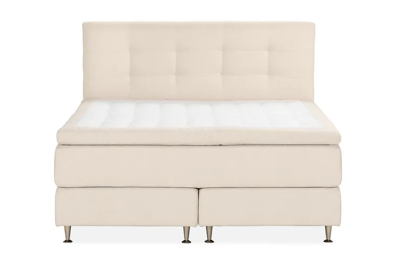 Oslo Lyx Sängpaket Kontinentalsäng 160x200 cm, Ljusbeige