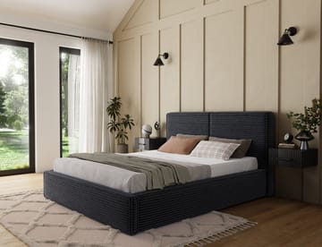 Pesillo Sängram med förvaring 180x200 cm - svart - Möbler - Sovrum - Sängar - Sängar med förvaring