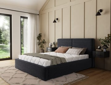 Pesillo Sängram med förvaring 180x200 cm - svart - Möbler - Sovrum - Sängar - Sängar med förvaring