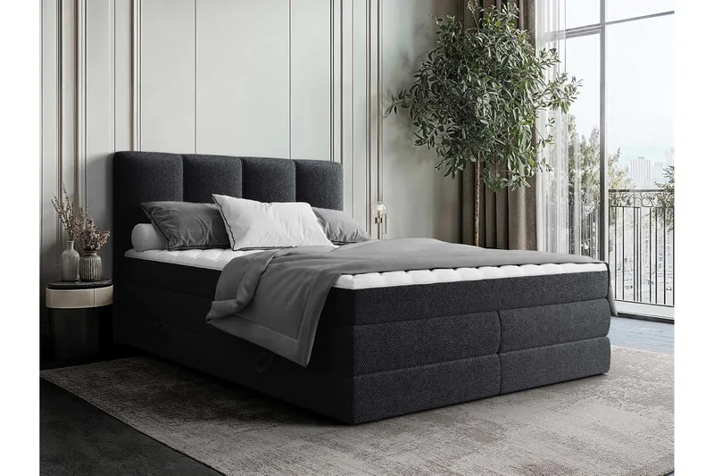 Pinta Förvaringssäng 180x200 cm, Grå