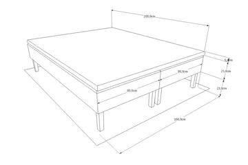 Prime Komplett Sängpaket 160x200 cm - Mörkgrå - Möbler - Sovrum - Sängar - Komplett Sängpaket