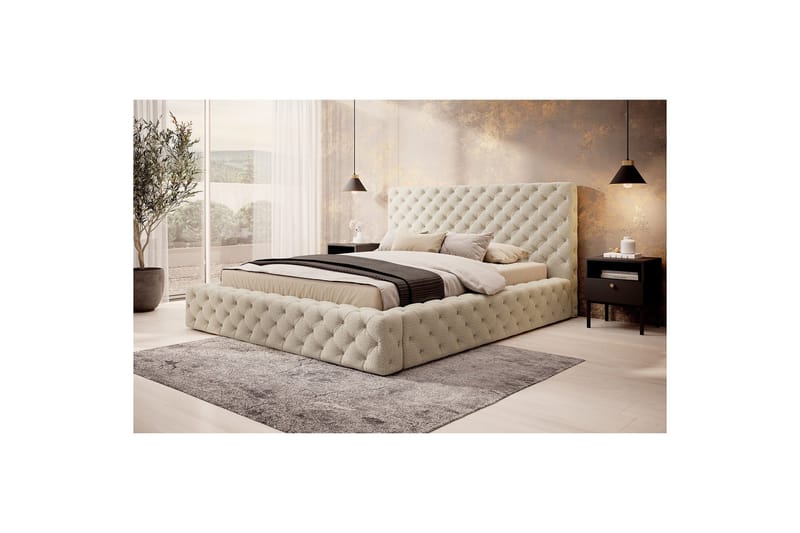Princce Sängram 140x200 cm - Beige - Möbler - Sovrum - Sängram & sängstomme