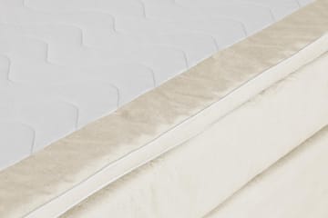 Princess Komplett Sängpaket – Kontinentalsäng 120x200 cm i Tyg med Sänggavel + Bäddmadrass med Fasthetsgrad Medium - Beige - Möbler - Sovrum - Sängar - Komplett Sängpaket