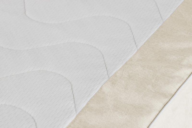 Princess Komplett Sängpaket – Kontinentalsäng 120x200 cm i Tyg med Sänggavel + Bäddmadrass med Fasthetsgrad Medium - Beige - Möbler - Sovrum - Sängar - Komplett Sängpaket