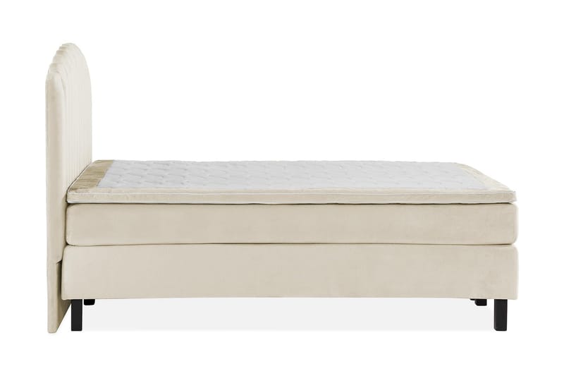 Princess Komplett Sängpaket – Kontinentalsäng 140x200 cm med Sänggavel + Bäddmadrass - Beige - Möbler - Sovrum - Sängar - Kontinentalsängar