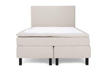 Princess Komplett Sängpaket – Kontinentalsäng 140x200 cm med Sänggavel + Bäddmadrass med Fasthetsgrad Medium - Ljusbeige - Möbler - Sovrum - Sängar - Komplett Sängpaket