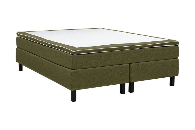 Princess Komplett Sängpaket – Kontinentalsäng 160x200 cm i Tyg med Sänggavel + Bäddmadrass med Fasthetsgrad Medium - Grön - Möbler - Sovrum - Sängar - Komplett Sängpaket