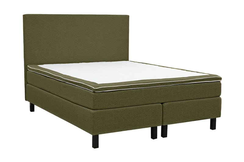 Princess Komplett Sängpaket – Kontinentalsäng 160x200 cm i Tyg med Sänggavel + Bäddmadrass med Fasthetsgrad Medium - Grön - Möbler - Sovrum - S ängar - Komplett Sängpaket