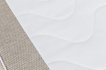 Princess Komplett Sängpaket – Kontinentalsäng 160x200 cm i Tyg med Sänggavel + Bäddmadrass med Fasthetsgrad Medium - Ljusbeige - Möbler - Sovrum - Sängar - Kontinentalsängar