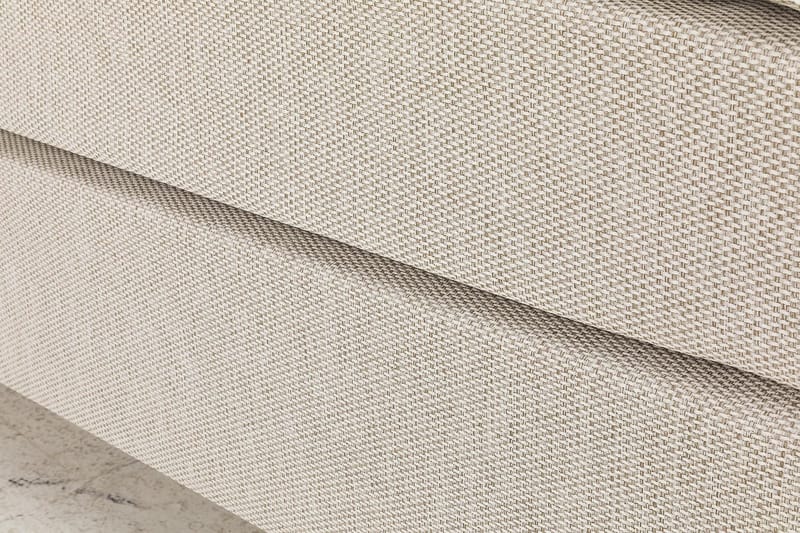 Princess Komplett Sängpaket – Kontinentalsäng 160x200 cm i Tyg med Sänggavel + Bäddmadrass med Fasthetsgrad Medium - Ljusbeige - Möbler - Sovrum - Sängar - Kontinentalsängar