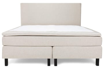Princess Komplett Sängpaket – Kontinentalsäng 160x200 cm i Tyg med Sänggavel + Bäddmadrass med Fasthetsgrad Medium - Ljusbeige - Möbler - Sovrum - Sängar - Kontinentalsängar