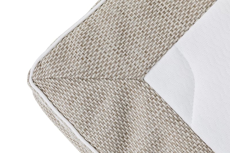 Princess Komplett Sängpaket – Kontinentalsäng 160x200 cm i Tyg med Sänggavel + Bäddmadrass med Fasthetsgrad Medium - Ljusbeige - Möbler - Sovrum - Sängar - Kontinentalsängar