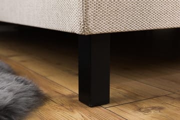 Princess Komplett Sängpaket – Kontinentalsäng 160x200 cm i Tyg med Sänggavel + Bäddmadrass med Fasthetsgrad Medium - Ljusbeige - Möbler - Sovrum - Sängar - Kontinentalsängar