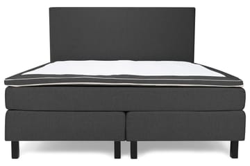 Princess Komplett Sängpaket – Kontinentalsäng 160x200 cm i Tyg med Sänggavel + Bäddmadrass med Fasthetsgrad Medium - Mörkgrå - Möbler - Sovrum - Sängar - Kontinentalsängar