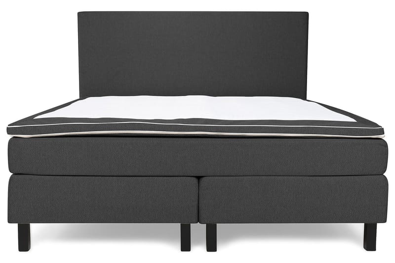 Princess Komplett Sängpaket – Kontinentalsäng 160x200 cm i Tyg med Sänggavel + Bäddmadrass med Fasthetsgrad Medium - Mörkgrå - Möbler - Sovrum - Sängar - Kontinentalsängar