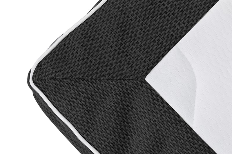 Princess Komplett Sängpaket – Kontinentalsäng 160x200 cm i Tyg med Sänggavel + Bäddmadrass med Fasthetsgrad Medium - Mörkgrå - Möbler - Sovrum - Sängar - Kontinentalsängar