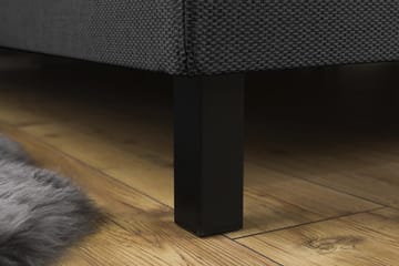 Princess Komplett Sängpaket – Kontinentalsäng 160x200 cm i Tyg med Sänggavel + Bäddmadrass med Fasthetsgrad Medium - Mörkgrå - Möbler - Sovrum - Sängar - Kontinentalsängar