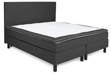Princess Komplett Sängpaket – Kontinentalsäng 160x200 cm i Tyg med Sänggavel + Bäddmadrass med Fasthetsgrad Medium - Mörkgrå - Möbler - Sovrum - Sängar - Kontinentalsängar