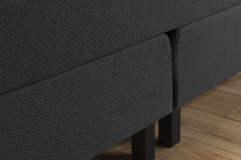 Princess Komplett Sängpaket – Kontinentalsäng 160x200 cm i Tyg med Sänggavel + Bäddmadrass med Fasthetsgrad Medium - Mörkgrå - Möbler - Sovrum - Sängar - Kontinentalsängar