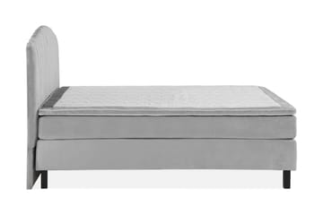 Princess Komplett Sängpaket – Kontinentalsäng 160x200 cm med Sänggavel + Bäddmadrass - Grå - Möbler - Sovrum - Sängar - Komplett Sängpaket
