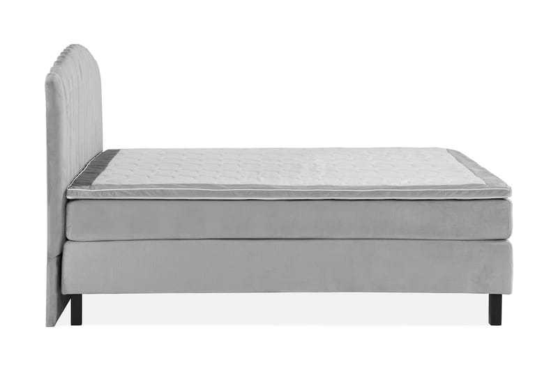 Princess Komplett Sängpaket – Kontinentalsäng 160x200 cm med Sänggavel + Bäddmadrass - Grå - Möbler - Sovrum - Sängar - Komplett Sängpaket
