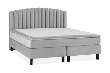 Princess Komplett Sängpaket – Kontinentalsäng 160x200 cm med Sänggavel + Bäddmadrass - Grå - Möbler - Sovrum - Sängar - Komplett Sängpaket