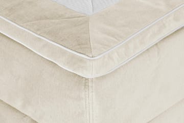 Princess Komplett Sängpaket – Kontinentalsäng 180x200 cm i Tyg med Sänggavel + Bäddmadrass med Fasthetsgrad Medium - Beige - Möbler - Sovrum - Sängar - Komplett Sängpaket