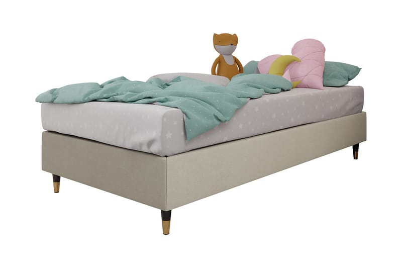 Adeliza Ramsäng 120x200 cm - Sammet/Beige/Trä/Metall - Möbler - Sovrum - Sängar - Ramsäng