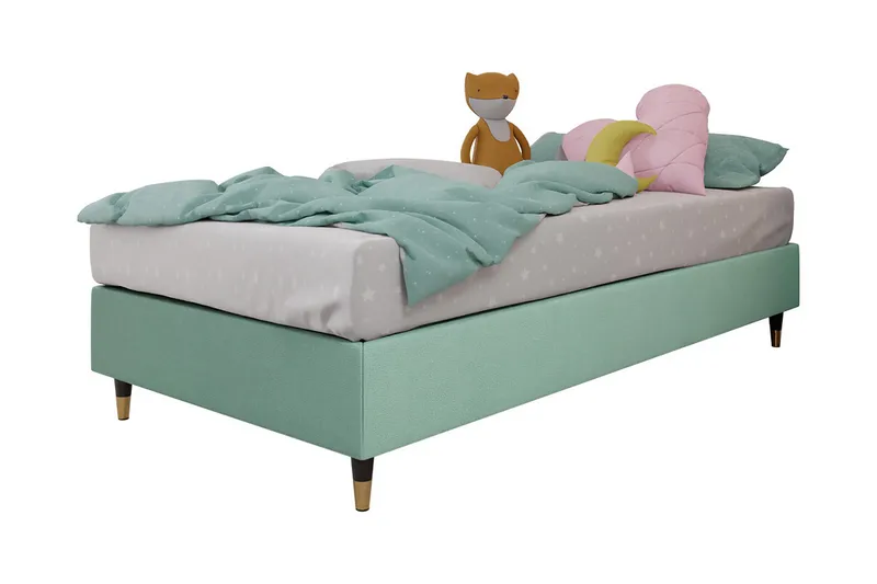 Adeliza Ramsäng 120x200 cm - Sammet/Ljusgrön/Trä/Metall - Möbler - Sovrum - Sängar - Ramsäng