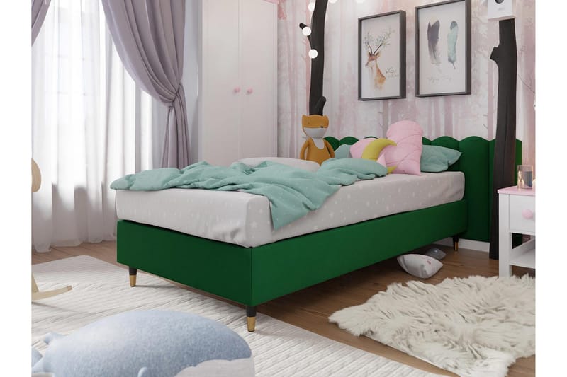 Adeliza Ramsäng 120x200 cm - Sammet/Mörkgrön/Trä/Metall - Möbler - Sovrum - Sängar - Ramsäng