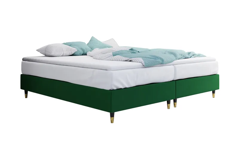 Adeliza Ramsäng 140x200 cm - Sammet/Mörkgrön/Trä/Metall - Möbler - Sovrum - Sängar - Ramsäng