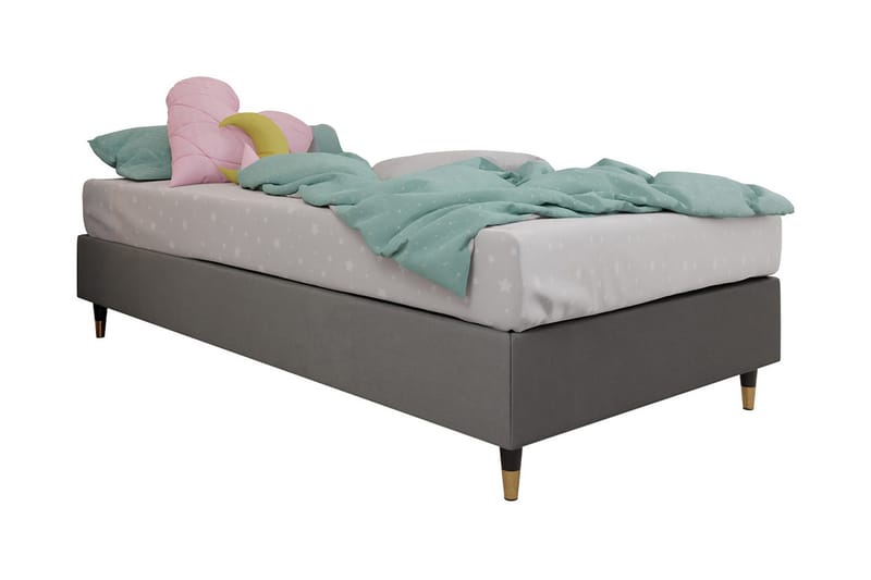 Adeliza Ramsäng 80x200 cm, Sammet/Grå/Trä/Metall