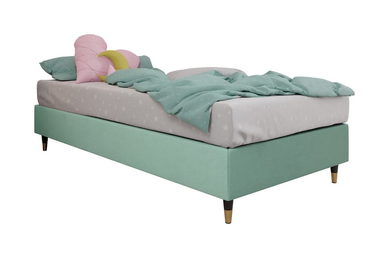 Adeliza Ramsäng 80x200 cm, Sammet/Ljusgrön/Trä/Metall