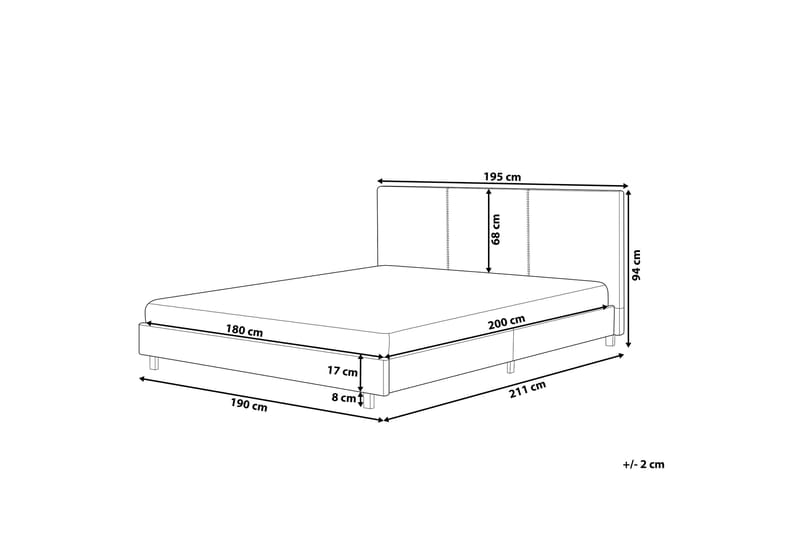 Albi Dubbelsäng 180x200 cm - Beige - Möbler - Sovrum - Sängar - Ramsäng