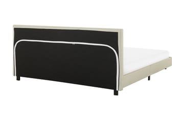 Albi Dubbelsäng 180x200 cm i Tyg med Sänggavel - Beige - Möbler - Sovrum - Sängram & sängstomme