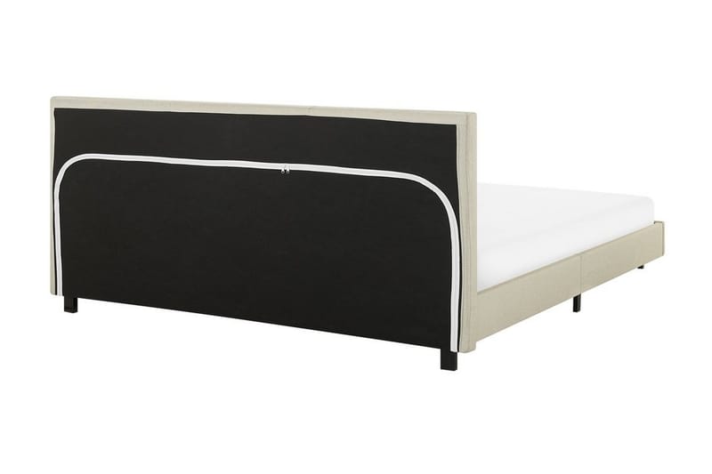 Albi Dubbelsäng 180x200 cm i Tyg med Sänggavel - Beige - Möbler - Sovrum - Sängram & sängstomme