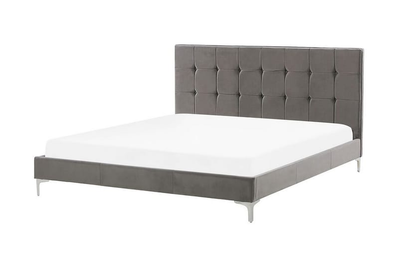 Amberta Ramsäng 160x200 cm - Sammet/Grå - Möbler - Sovrum - Sängar - Ramsäng