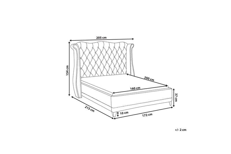 Ayette Dubbelsäng 160x200 cm - Svart/Sammet - Möbler - Sovrum - Sängar - Ramsäng