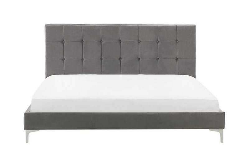 CHARTOIRE Ramsäng 180x200cm Sammet/Grå - Möbler - Sovrum - Sängar - Ramsäng