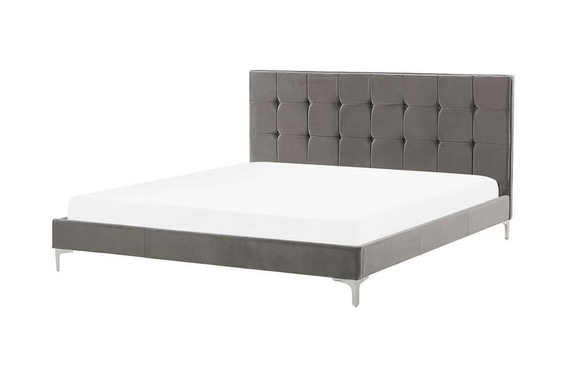 CHARTOIRE Ramsäng 180x200cm Sammet/Grå - Möbler - Sovrum - Sängar - Ramsäng