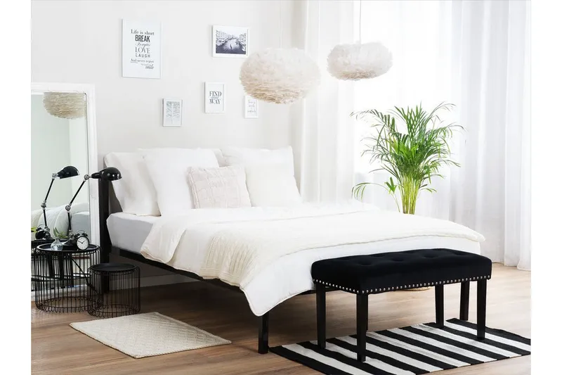 Cusset Sängram 160x200 cm - Svart - Möbler - Sovrum - Sängar - Ramsäng