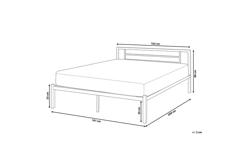 Cusset Sängram 160x200 cm - Svart - Möbler - Sovrum - Sängar - Ramsäng