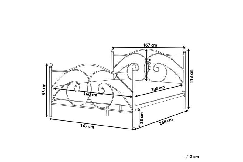 Dinard Dubbelsäng 160|200 cm - Vit - Möbler - Sovrum - Sängar - Ramsäng