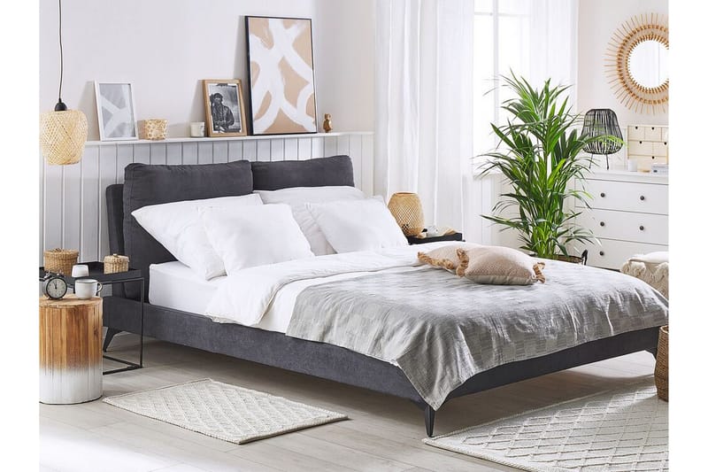 Emelle Ramsäng 180x200cm - Sammet/Mörkgrå - Möbler - Sovrum - Sängar - Ramsäng